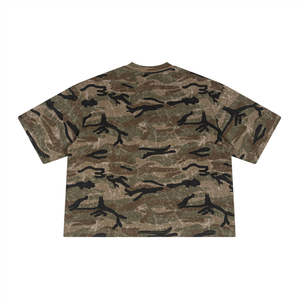Unisex Specimen Fit Boxy Camo Print T-Shirt